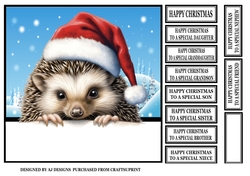 CHRISTMAS PEEKING HEDGEHOG