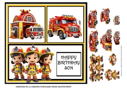 CHILD FIREFIGHTER BIRTHDAY YELLOW KIT