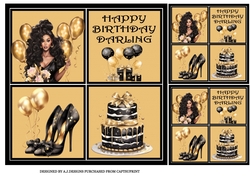 HAPPY BIRTHDAY DARLING GOLD 1
