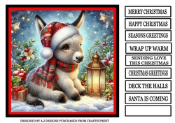 CUTE CHRISTMAS DONKEY