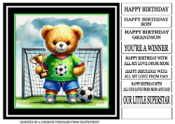SOCCER BIRTHDAY BEAR