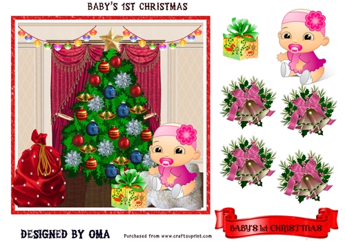 BABY GIRLS 1ST CHRISTMAS