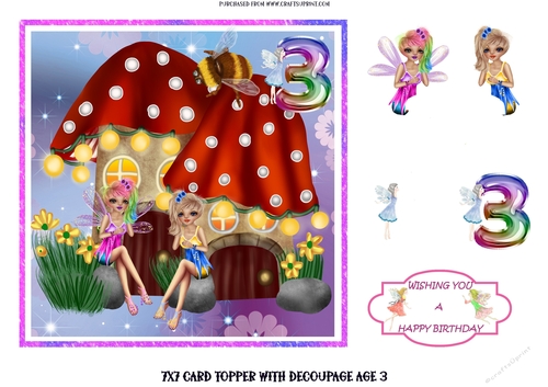 Fairy age topper 3