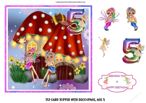 Fairy age topper 5