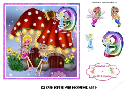 Fairy age topper 9