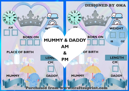 BABY BOY CHART