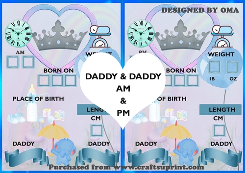BABY BOY CHART, DADDY & DADDY