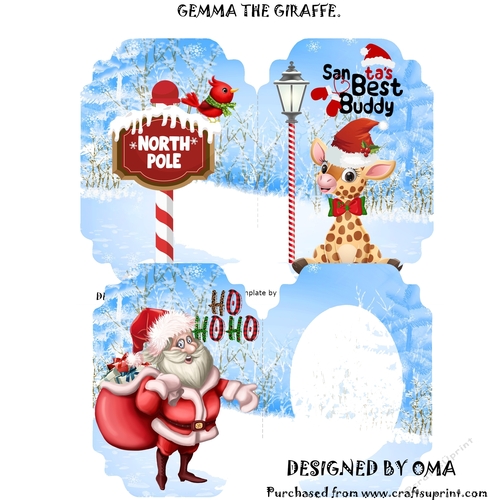 SANTAS BEST BUDDY. GEMMA GIRAFFE