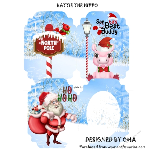 SANTAS BEST BUDDY. HATTIE HIPPO