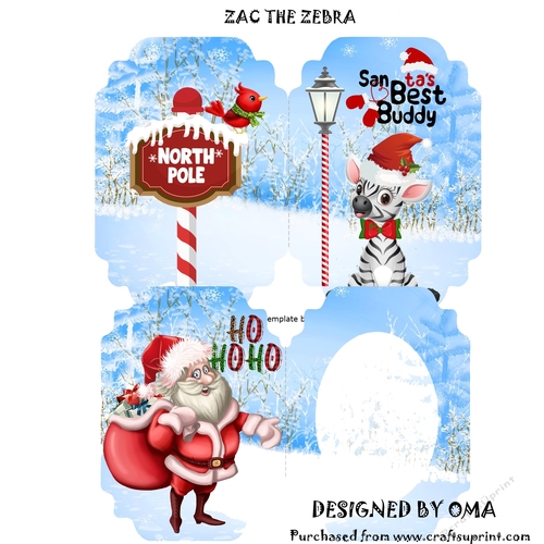 SANTAS BEST BUDDY.  ZAC ZEBRA