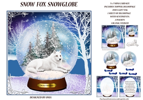 Snow Fox Snow globe