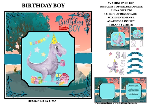 BIRTHDAY BOY 3 (Dinosaur)