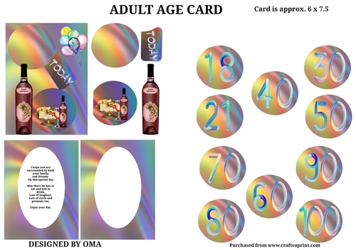 Adult Age Card