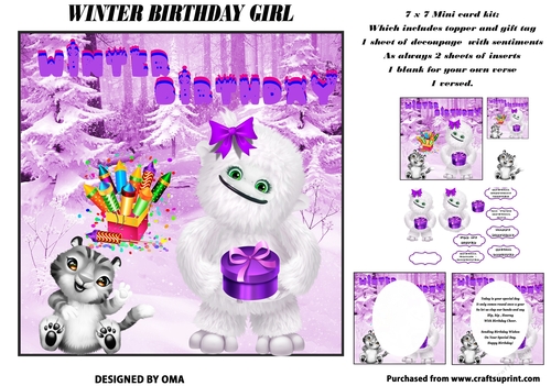 YETI, WINTER BIRTHDAY GIRL
