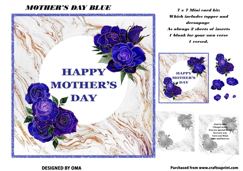 MOTHERS DAY ROSE, BLUE