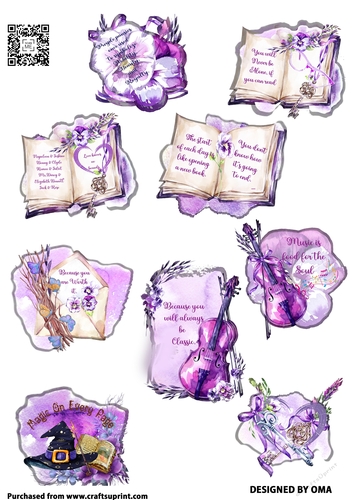 Lilac Sticker Sheet 3