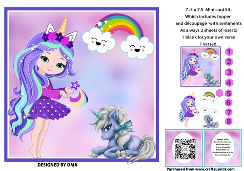 Blue Unicorn Girl