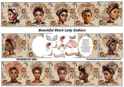 Beautiful Black Lady Zodiacs