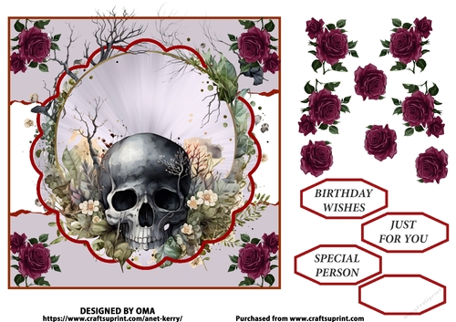 SKULL & ROSES 3