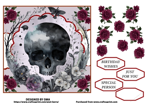 SKULL & ROSES 5