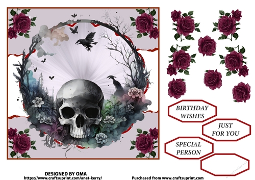 SKULL & ROSES 6