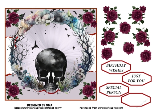 SKULL & ROSES 7