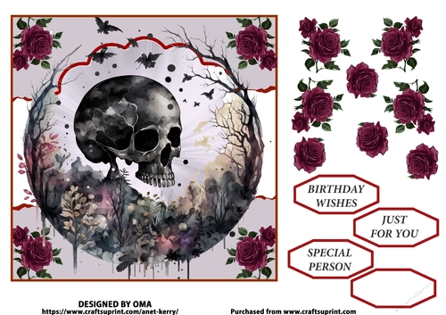 SKULL & ROSES 8