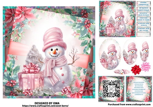 Christmas Blush Snowman 1