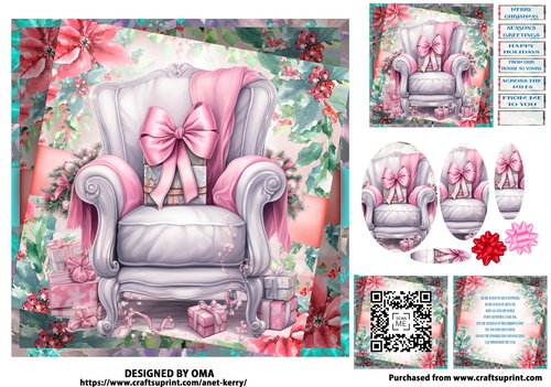 Christmas Blush Chair