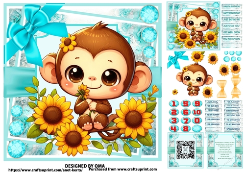 SUNFLOWER CUTIES/ MILLIE MONKEY