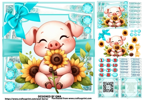 SUNFLOWER CUTIES/ PEGGY PIG