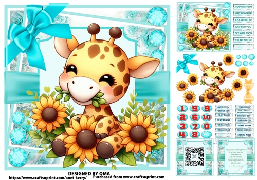 SUNFLOWER CUTIES / GERRY GIRAFFE