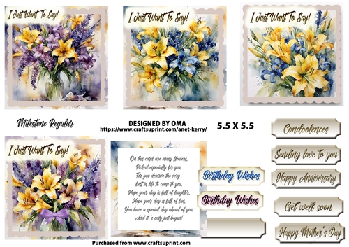 Floral Card fronts 1