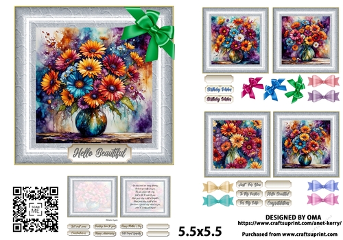 5.5floral card front / DAISY