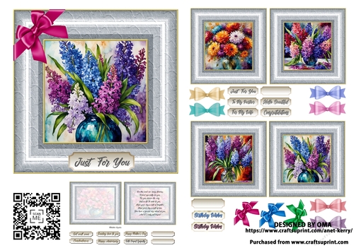 5.5floral card front / HYACHINTH