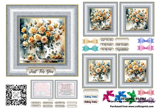 5.5floral card front / ROSES A