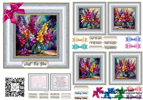 5.5floral card front / SNAP DRAGONS