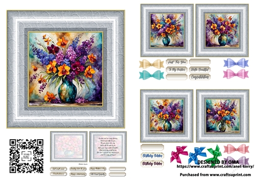 5.5floral card front / STOCK