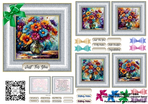 5.5floral card front / TRANSVAAL DAISES