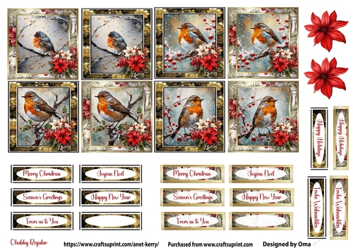 Christmas Robin Set 3