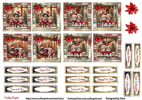 Christmas Puppies Set 1