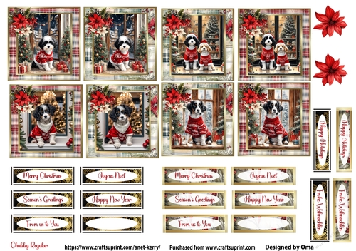 Christmas Puppies Set 2