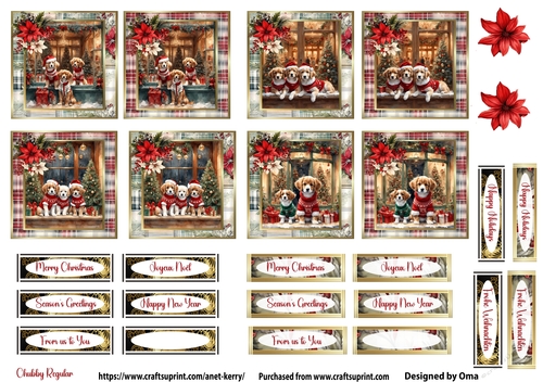 Christmas Puppies Set 4