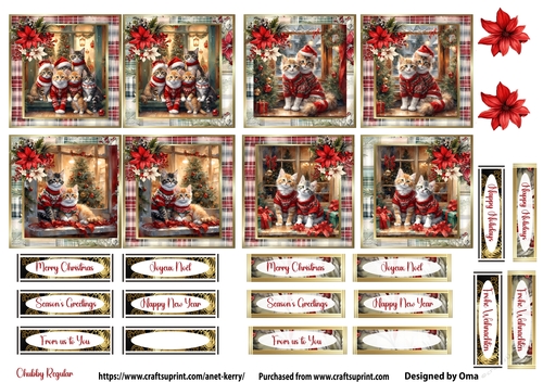 Christmas Kitten set 3