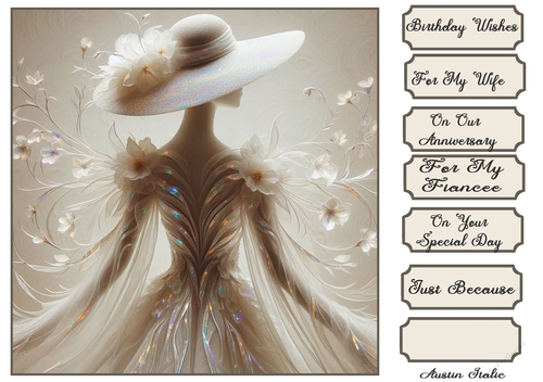 Flower lady in Iridescent 1