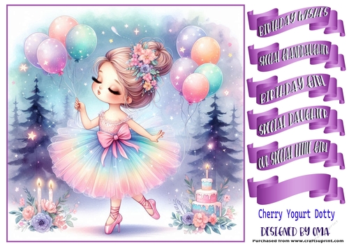 Birthday Ballerina Girl 4