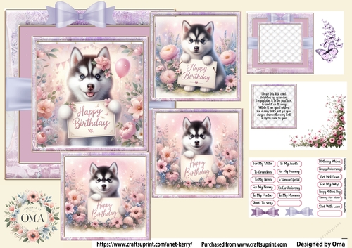 Happy Birthday/Alaskan Husky