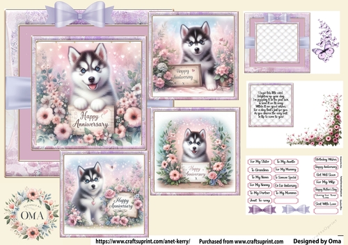Happy Anniversary/Alaskan Husky