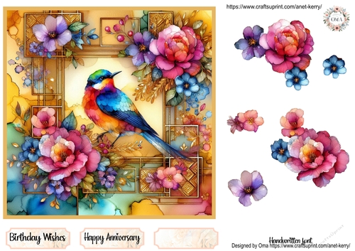 Birds & Flora, Blue Bird 3