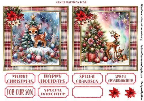 Christmas Snowman & Deer 2